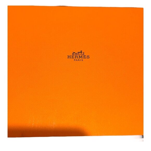 Authentic Hermes Paris Orange Empty Box Fits Chope Intervalle 8”x7”x4” Storage - Picture 2 of 8